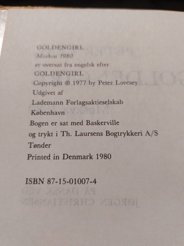 Copyright-side af GOLDENGIRL MOSKVA 1980