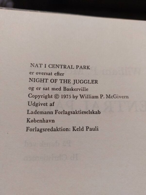 Copyright-side fra Nat i Central Park