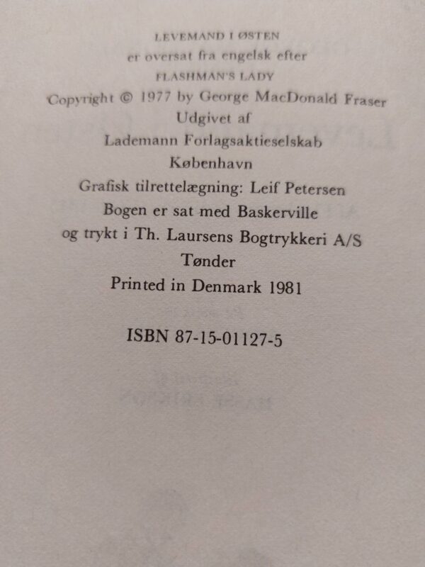 Copyright-side af Levemand i Østen fra 1981