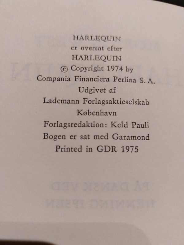 Udgivelsesdetaljer for Harlequin 1975