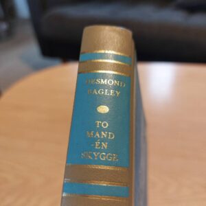 Bogryg af 'To Mand - Én Skygge' med gyldne detaljer