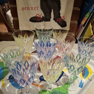 Franske VMC Reims “Harlekin” aperitifglas – farver med historie 🇫🇷✨