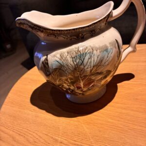 Vintage kande med vintermotiv fra Johnson Bros