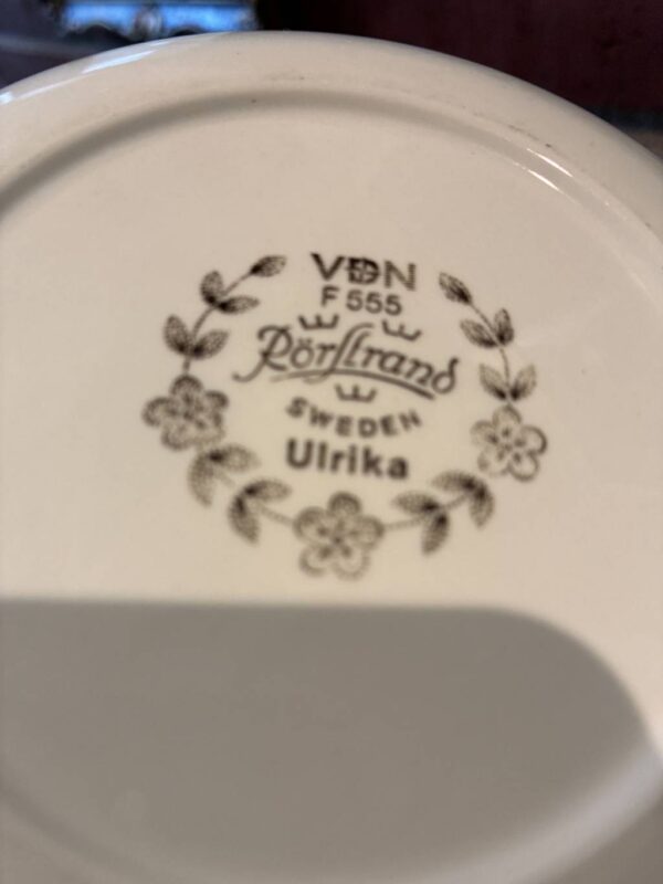 Rörstrand stempel på bagsiden af Ulrika dyb tallerken