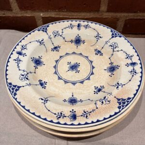 Dyb Gustavsberg Alva tallerken med blåt blomstermønster
