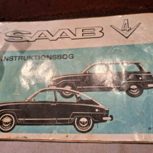Forside af SAAB 4 instruktionsbog fra 1972, blå design