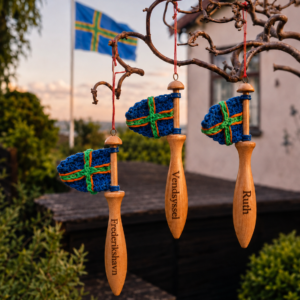 Lille Vendelbrog flag med personlig gravering