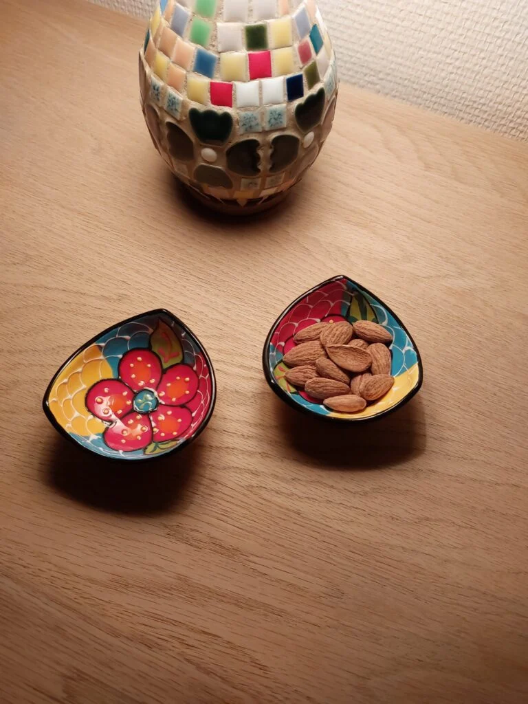 Vintage håndmalet tapas-sæt (2 stk.)