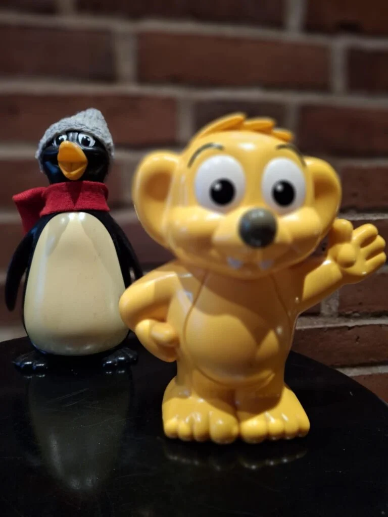 Retro BG Bank sparebøsse – gul figur, Pool Willumsen A/S, Danmark