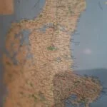 Udsnit af Bantex-Danmarkskortet med Nordjylland, bynavne og vejstreger.