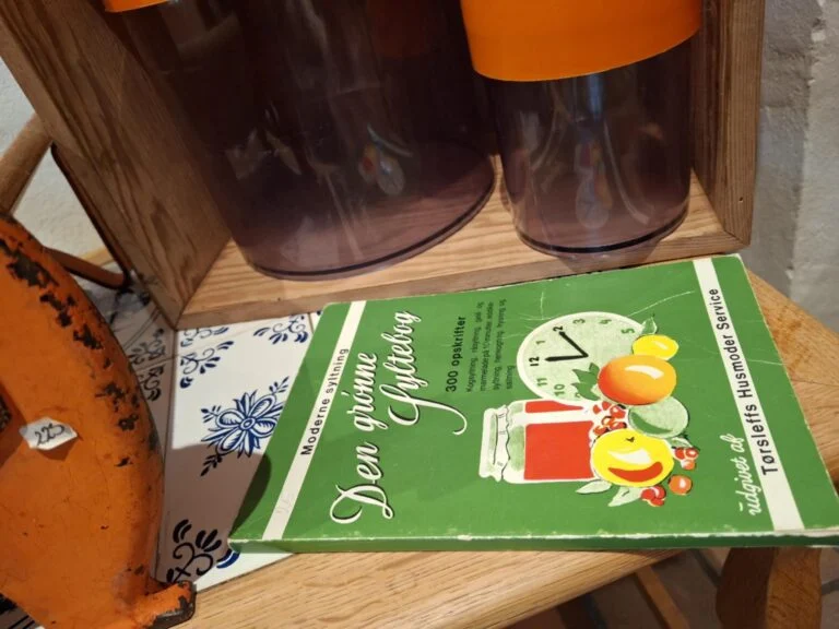 Sæt med 2 retro opbevaringsbøtter – orange låg 🍬✨