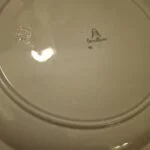 Original Aluminia / Royal Copenhagen tallerken – grå fajance, 25,5 cm