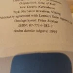 Copyright-side af 'Kalis Sang' fra 1985, dansk 1995