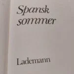 Inderblad med titel 'Spansk sommer' og forlagsnavn