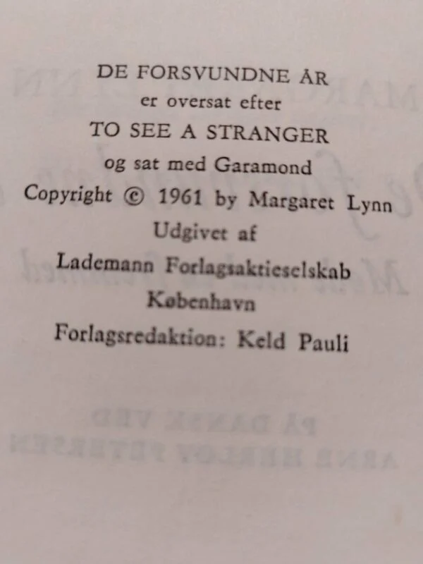 Copyright detaljer i De Forsvundne År