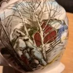 Detaljeret vintermotiv på Johnson Bros kande