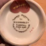 Bund af sukkerskål med Grindley stemplet