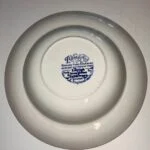 Bagsidemærkning af Romance tallerken, English Ironstone
