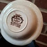 Bagsidemærkning af W.H. Grindley Staffordshire England