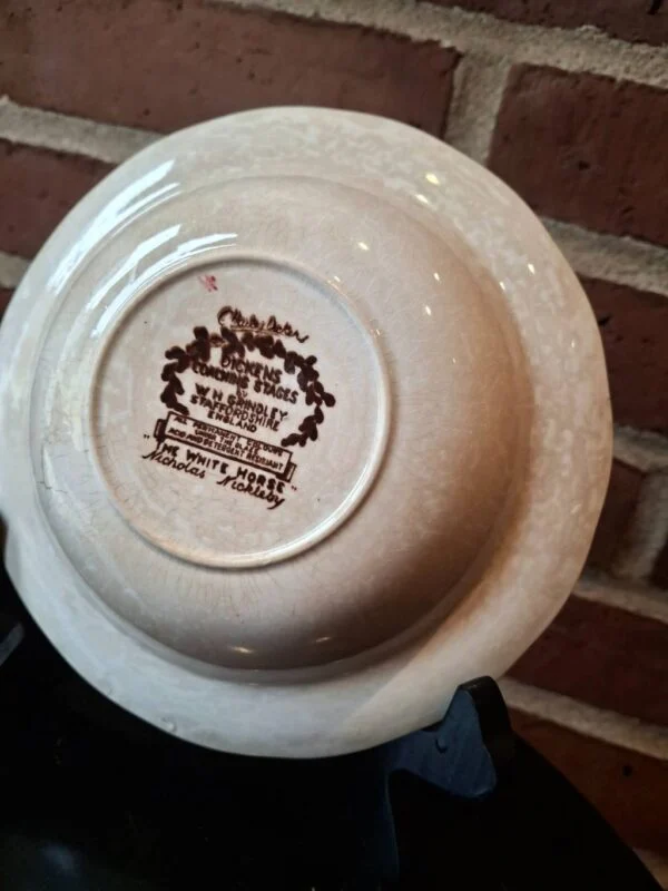 Bagsidemærkning af W.H. Grindley Staffordshire England