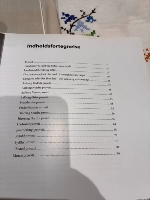 Aalborg Stiftsbog 2012 indholdsfortegnelse