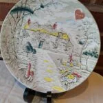 Country Cottage frokosttallerken med detaljeret blomstermotiv