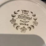 Rörstrand stempel på bagsiden af Ulrika dyb tallerken