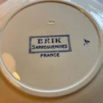 Bagside med Erik Sarreguemines stempel