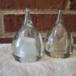 To Guzzini salt- og peberbøsser i glas