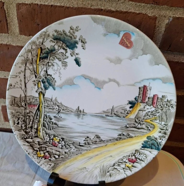 Vintage tallerken fra British Anchor 'Village Green'