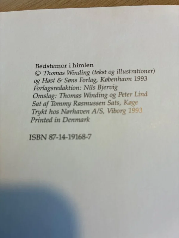 Bedstemor i himlen – Thomas Winding, billedbog