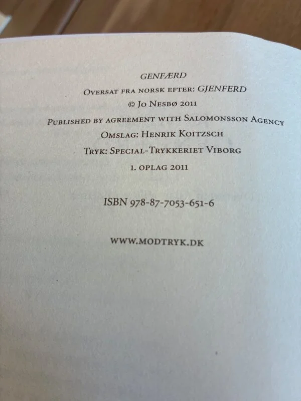 Genfærd af Jo Nesbø - Vintage Krimi