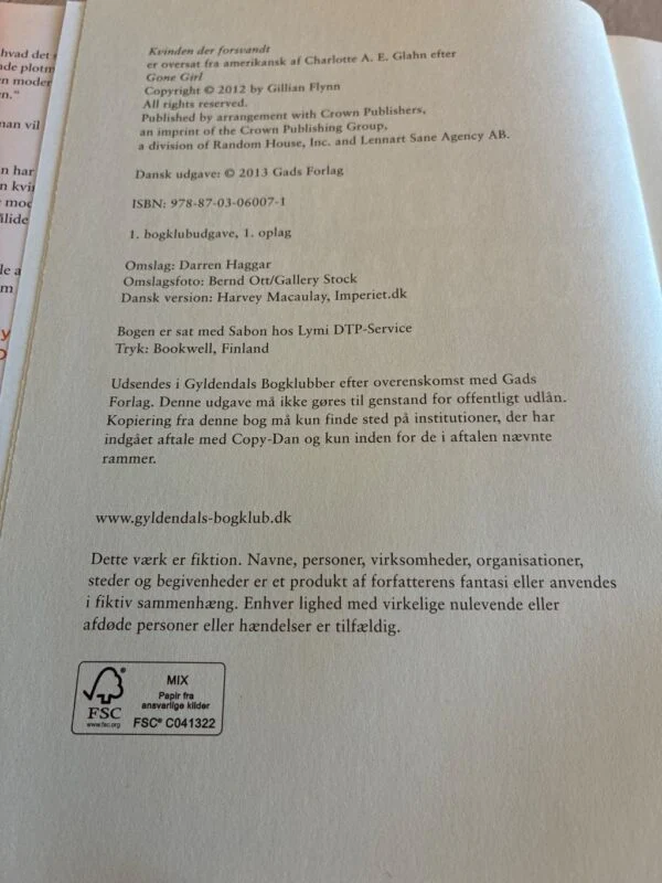 Kvinden der forsvandt af Gillian Flynn - Vintage Bog