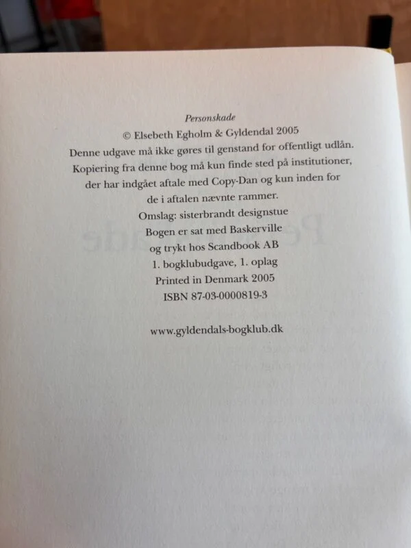 Personskade omslag