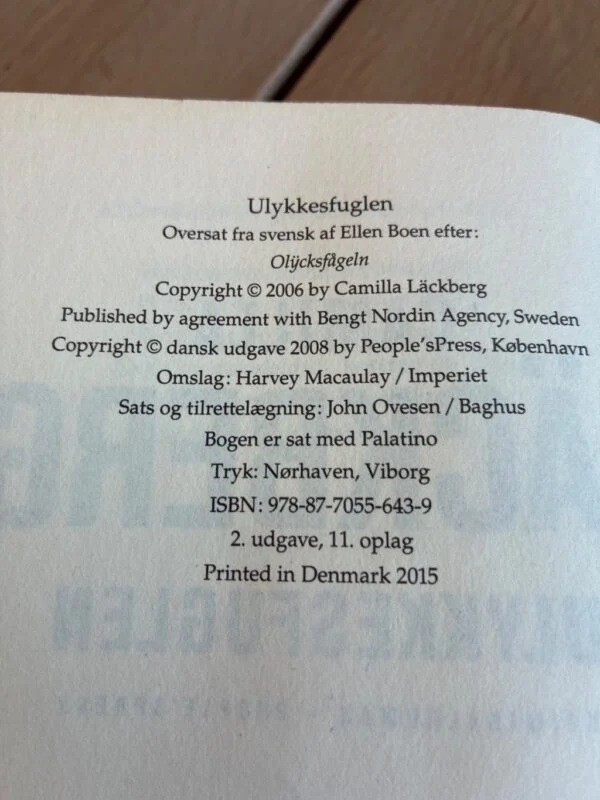 Ulykkesfuglen af Camilla Läckberg - Vintage Kriminalroman