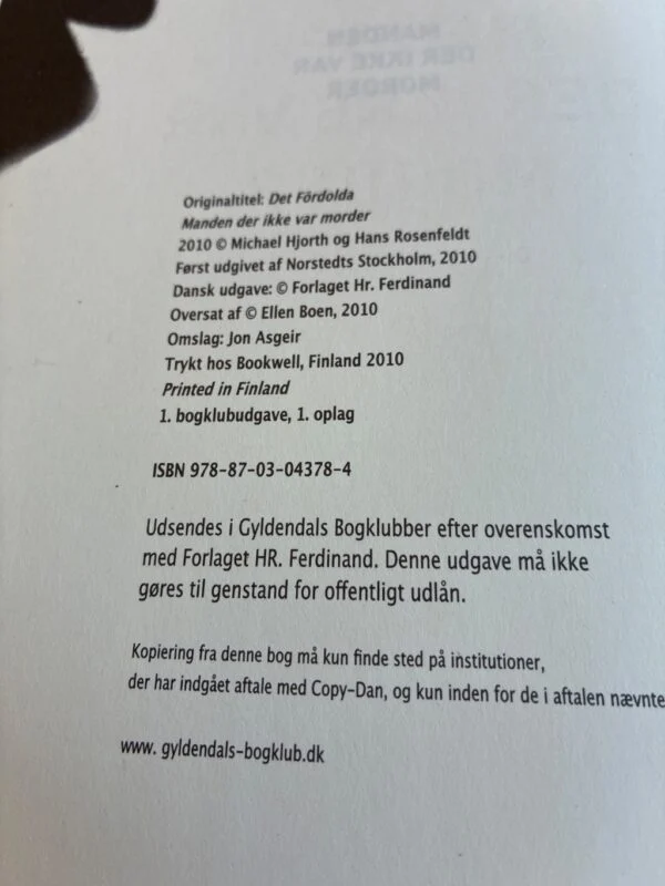 Vintage Krimi Bog: Manden der ikke var Morder