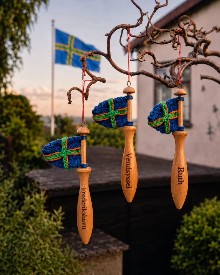 Lille Vendelbrog flag med personlig gravering