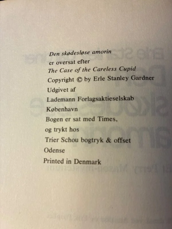 Den skødesløse amorin - Vintage Perry Mason Krimi