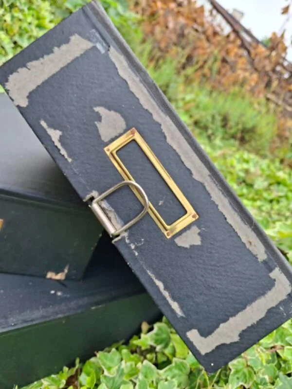 Vintage Arkivkasser med Metalhåndtag