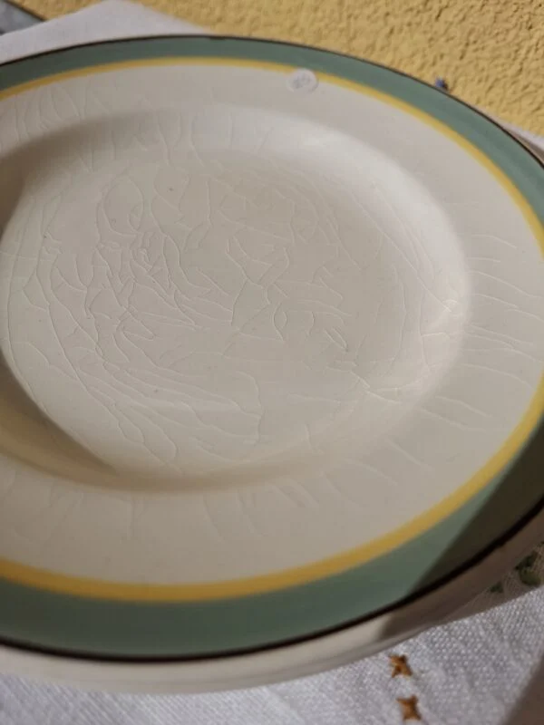 Krakeleringer i Aluminia Valdemar tallerkenen i varianten Med krakeleringer