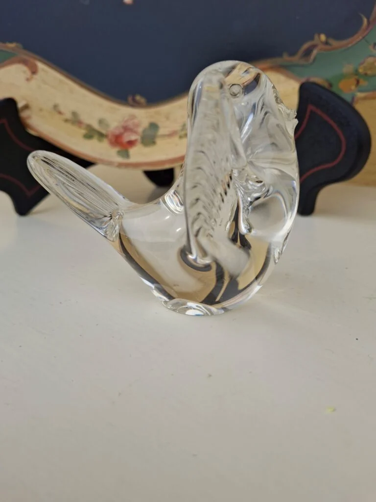 Dekorativ Glasfugl i Klart Glas