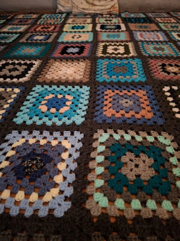 granny square tæppe