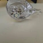Vintage Glasfugl i Klar Glas