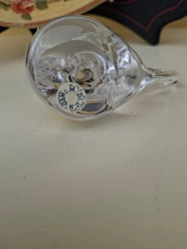 Vintage Glasfugl i Klar Glas