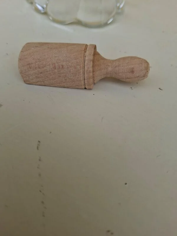 Vintage Glasskål med Træske
