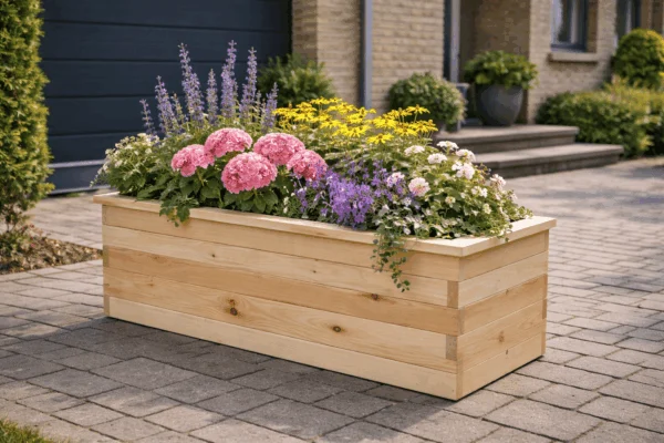 Plantekasse i lindetræ fra Topvirk, 80,5 × 43,5 cm – detalje 4