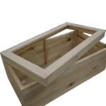 Plantekasse i lindetræ fra Topvirk, 80,5 × 43,5 cm – detalje 1