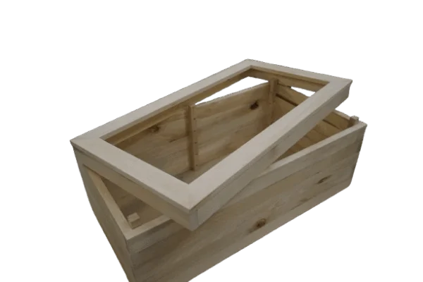 Plantekasse i lindetræ fra Topvirk, 80,5 × 43,5 cm – detalje 1