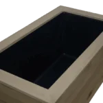 Plantekasse i lindetræ fra Topvirk, 80,5 × 43,5 cm – helhed