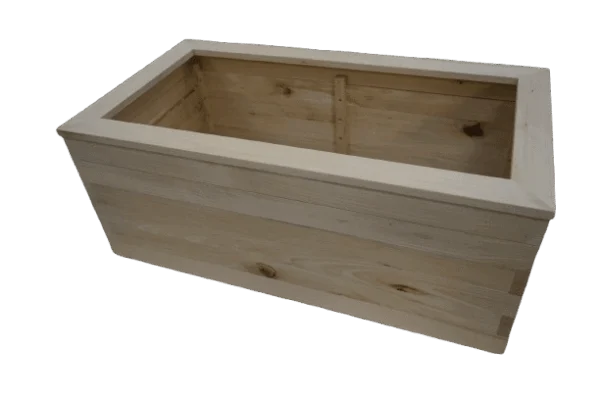 Plantekasse i lindetræ fra Topvirk, 80,5 × 43,5 cm – detalje 2